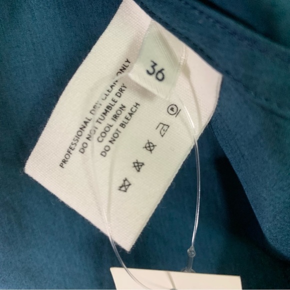 Lemaire Womens button up sleeveless top Prussia blue 36/S NWT - Picture 7 of 8